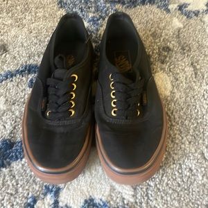Vans black gum sole